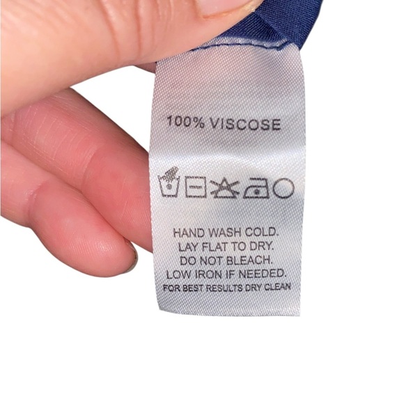 Anthropologie Sea Gypsies Blue & Ivory Fringed Mini Roxanna Dress Floral Peacock - Picture 9 of 10